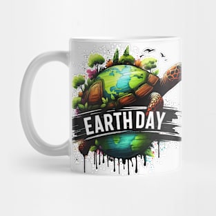 Sea Turtle Earth Day Save The Earth Planet Mug